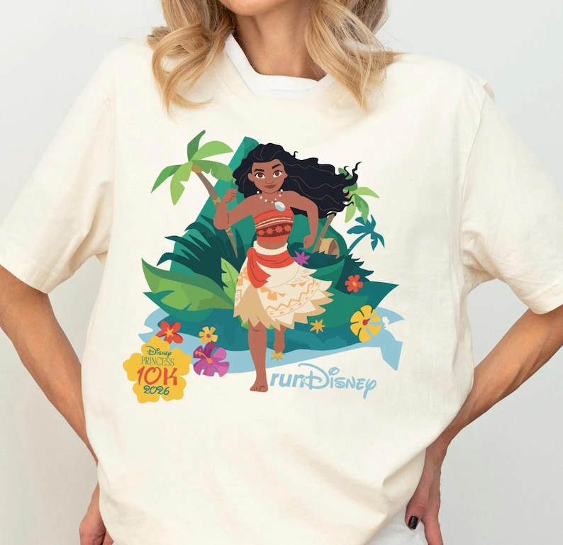 Princess Moana Half Marathon Weekend Shirt, Disney Moana 10K Miles Tee, WDW Marathon 2026 Shirt, Girl Runner Tee, Every Mile Is Magic Tee