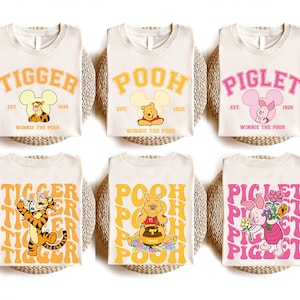 Winnie The Pooh Shirt, Disney Family Shirt, Disney Piglet Tigger Eeyore Kanga Shirt, Disneyland Trip 2025 Shirt, Disney Group Matching Shirt