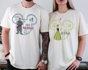 Disney Frozen Valentine Shirt, Disneyland Couple Trip T-Shirt, Frozen Couple Matching Shirts, Her Kristoff Valentine Shirt, WDW His Anna Tee