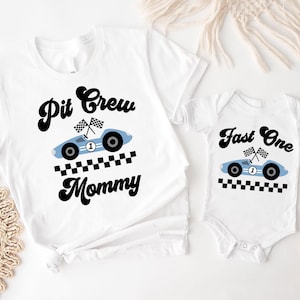 Fast One Pit Crew Birthday Shirt, Car Race Birthday T-shirt, Birthday Boy Tee, Family First Birthday Party Sweatshirt, Fast One 1st Birthday Crewneck