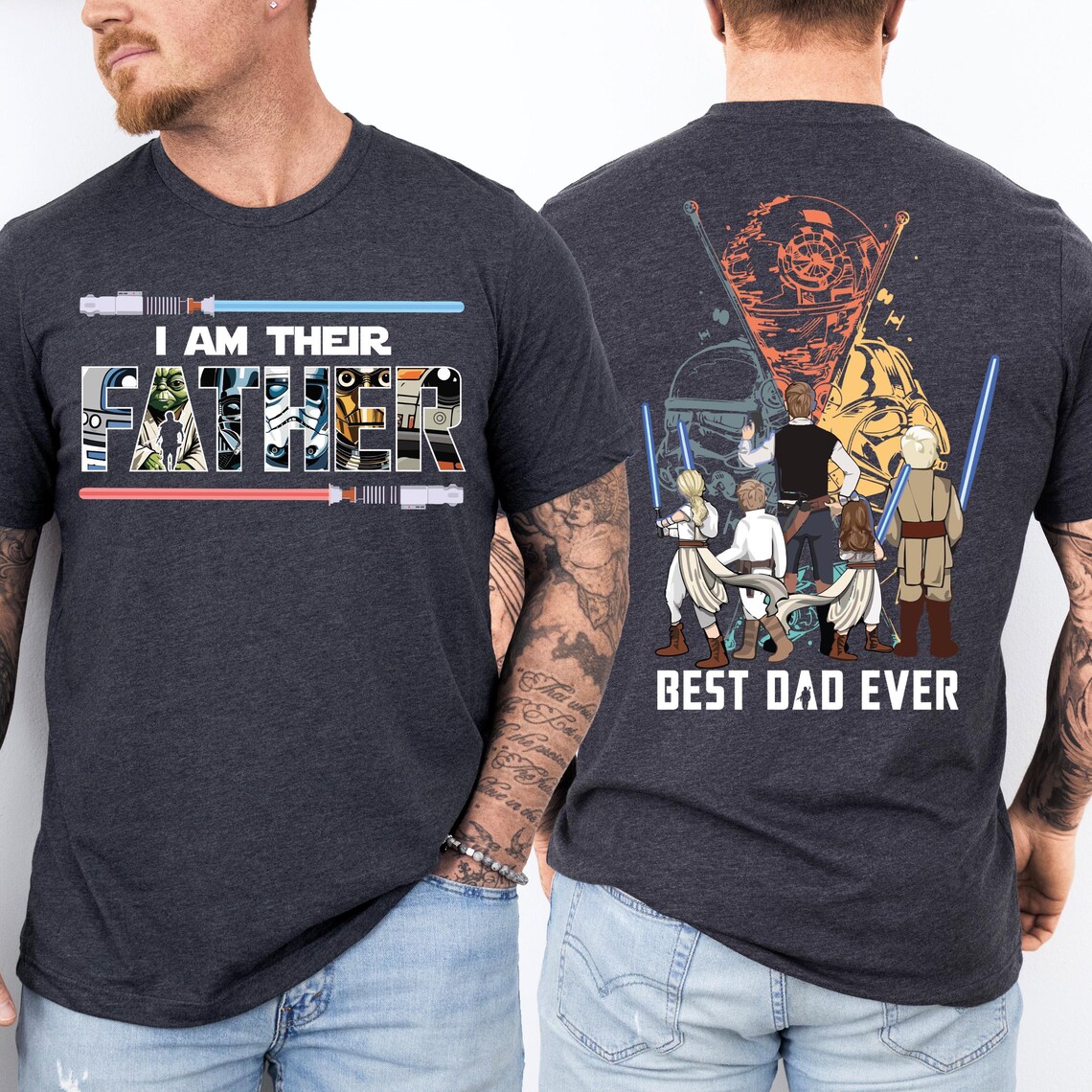 Dad Shirt, Custom Father's Day Shirt With Kids T-shirt, I Am Their ...