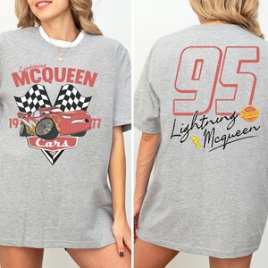 Lightning McQueen Cars Shirt, Pixar McQueen 95 T-shirt, Piston Cup Champion Tee, Retro Cars Land Sweatshirt, land Boys Vacation Crewneck