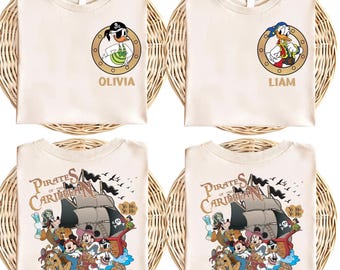 Custom Pirates of the Caribbean Shirt, Yo Ho Ho Pirate Family Trip T-shirt, Mickey and Friends Pirate Life Tee, Cruise Matching Crewneck