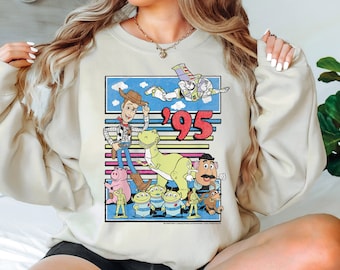Vintage  95 Shirt,  Pixar Shirt, Buzz Lightyear and Woody Shirt, WDW Epcot Theme Park Shirt, land Vacation Matching Tee