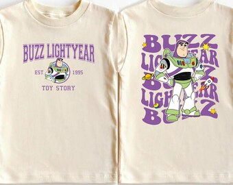 Koszulka Pixar Buzz Lightyear, koszulka Space Ranger, koszulka z postacią z kreskówek, bluza Galaxy Vacation, bluza z okrągłym dekoltem Land To Infinity And Beyond