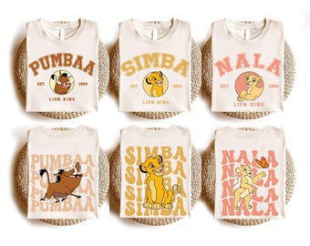 Disney Lejonkungen matchande t-shirt, Hakuna Matata t-shirt, Simba och Nala t-shirt, Disney Wild tröja, Disneyland Safari Animal Kingdom huvtröja