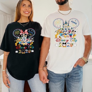 Disney Trip 2026 Shirt, Custom Mickey and Minnie T-Shirt, Disneyland Family Vacation Shirt, Walt Disney World 2026 Tee, Disney Castle Shirt