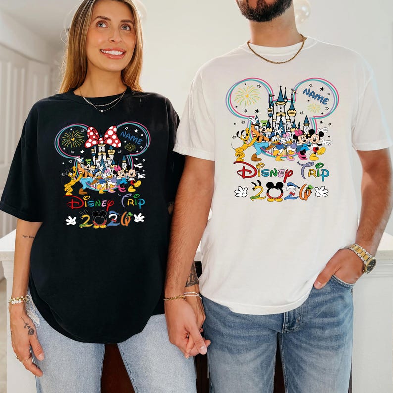 Disney Trip 2026 Shirt, Custom Mickey and Minnie T-Shirt, Disneyland Family Vacation Shirt, Walt Disney World 2026 Tee, Disney Castle Shirt