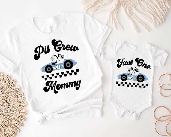 Fast One Pit Crew Birthday Shirt, Car Race Birthday Shirt, Birthday Boy Shirt, Family First Birthday Party Tee, Fast One 1st Birthday Shirt
