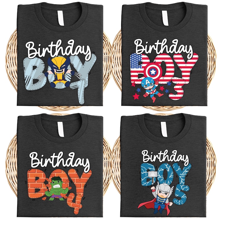Avengers Birthday Boy Shirt, Custom Disney Superhero T-Shirt, Marvel Themed Birthday Tee, Spider Man Hulk Thor Captain America Sweatshirt
