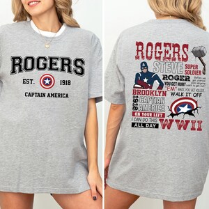 Rogers Captain America Shirt, Superhero Fan T-shirt, Steve Rogers 1918 Tee, Avengers Team Trip Sweatshirt, Brooklyn Hero Movie Crewneck