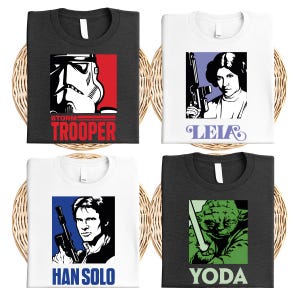 Retro Star Wars Shirt, Galaxy&#39;s Edge Matching Shirt, Darth Vader Princess Leia Shirt, Luke Han Solo Boba Fett Tee, Disneyland Trip Sweater