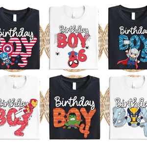 Avengers Birthday Boy Shirt, Custom Disney Superhero T-Shirt, Marvel Themed Birthday Tee, Spider Man Hulk Thor Captain America Sweatshirt