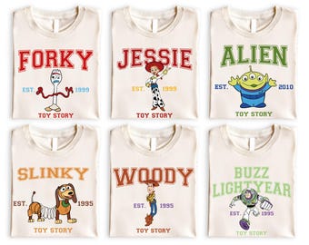 Toy Story Matching Shirt, Disney Buzz Lightyear & Woody T-shirt, Cowgirls Jessie Bullseye T-rex Tee, Disneyland Family Vacation Sweatshirt