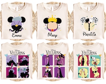 Villains Matching Shirt, Custom Evil Queen T-Shirt, Custom Bad Witches Villains Tee, Custom Maleficent Sweatshirt, Girl Trip Crewneck
