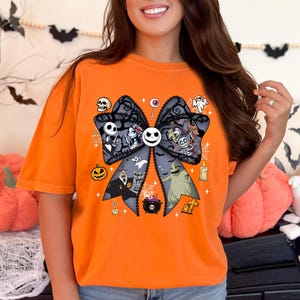 Nightmare Before Coquette Bow Sweatshirt, Jack Skellington Sally Halloween Shirt, Oogie Boogie Bash Tee, Disneyland Halloween T-Shirt