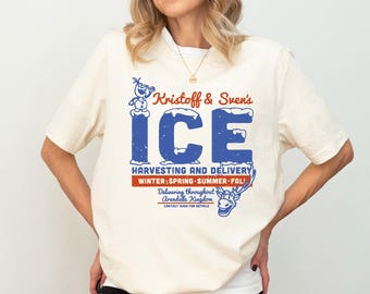 Frozen Kristoff Sven's Ice Shirt, Olaf Arendelle Kingdom Shirt, Harvesting And Delivery Tee,Frozen Trip Sweatshirt, Ice Harvesting Co Hoodie