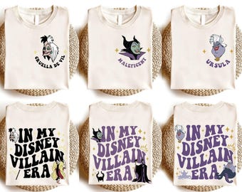 Disney In My  Villains Era Shirt, Bad Witches Villains T-shirt, Maleficent Evil Queen Ursula Cruella Tee, land Girls Trip Sweatshirt