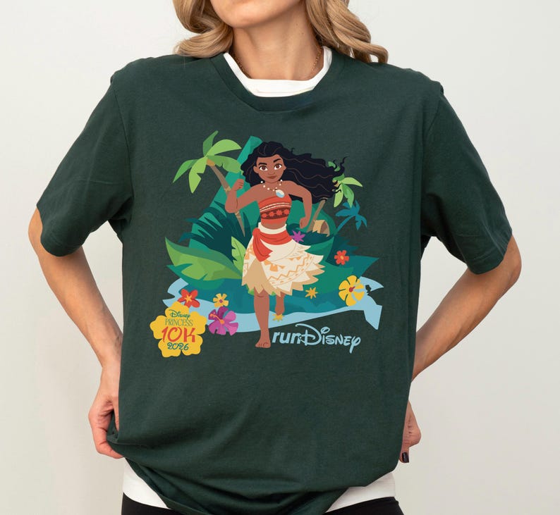 Princess Moana Half Marathon Weekend Shirt, Disney Moana 10K Miles Tee, WDW Marathon 2026 Shirt, Girl Runner Tee, Every Mile Is Magic Tee