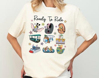 Disney Ready To Ride Shirt, Mickey Minnie Tee, Disney Vacation Shirt, Magic Kingdom T-Shirt, Stitch Adventure Shirt, Disney Ride Day Shirt