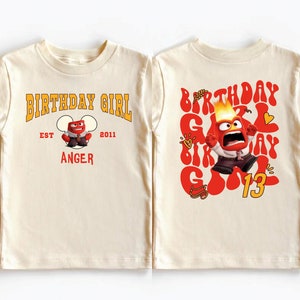 Disney Inside Out Birthday Girl Shirt, Pixar Toddler Anger Shirt, Disneyland Birthday Custom Tee, Walt Disney Family Vacation Shirt