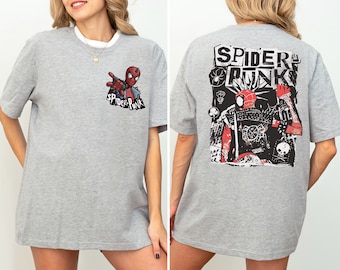 Spiderman Punk Shirt,   Shirt, Superhero Shirt, Spider Verse Shirt, Spiderman Comic Shirt, MCU Fan Tee,  Trip Tee