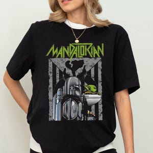 Mandalorian Baby Yoda Shirt, Disney Star Wars T-shirt, Retro Galaxy Tee, Vintage Space Warrior Sweatshirt, WDW Disneyland Vacation Crewneck
