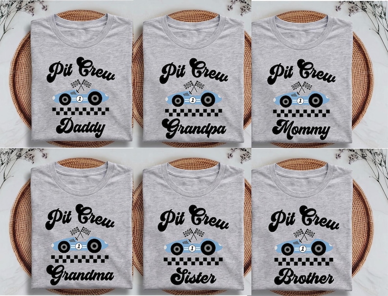 Fast One Pit Crew Birthday Shirt, Car Race Birthday T-shirt, Birthday Boy Tee, Family First Birthday Party Sweatshirt, Fast One 1st Birthday Crewneck