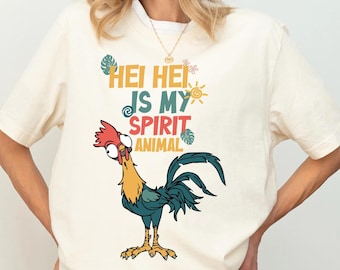 Hei Hei är min ande-tröja, rolig kyckling-t-shirt, land Vaiana-tupp-tröja, Hei Hei-älskare-tröja, djurälskare-tröja, rolig semesterluvtröja