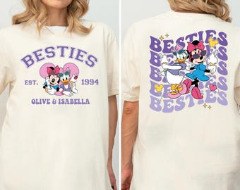 Minnie & Daisy Besties Shirt, Girls Trip Custom T-shirt, Matching Best Friend Tee, Best Minnie Sweatshirt, Disneyland Friendship Crewneck