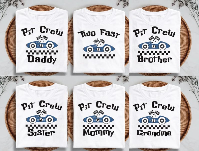 Two Fast Pit Crew Birthday Shirt, Car Race Birthday T-shirt, Two Fast 2nd Birthday Tee, Birthday Boy Sweatshirt, Family First Birthday Party Gift
