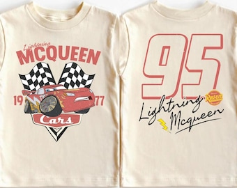 Lightning McQueen Cars Shirt, Pixar McQueen 95 T-Shirt, Piston Cup Champion T-Shirt, Retro Cars Land Sweatshirt, Land Jungen Urlaub Rundhalsausschnitt