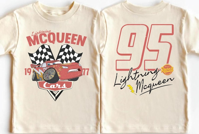 Lightning McQueen Cars Shirt, Disney Pixar T-Shirt, Piston Cup Champion Shirt, Disneyland Vacation Tee, Disney Car Race Tee, Cars Land Shirt