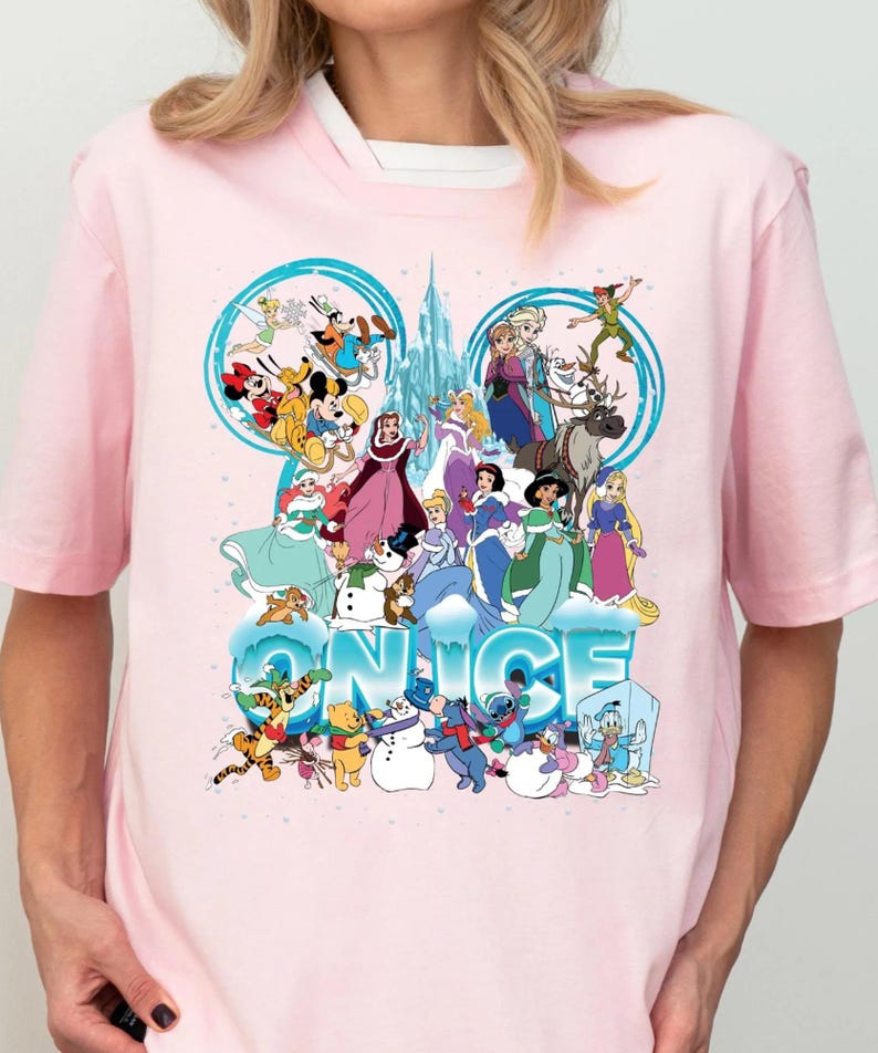 Magical On Ice Shirt, Princess Winter T-shirt, Mickey Ears Princess Tee, WDW Frozen Vacation Sweatshirt, Ice Fantasy Crewneck, Ice Lover Tee