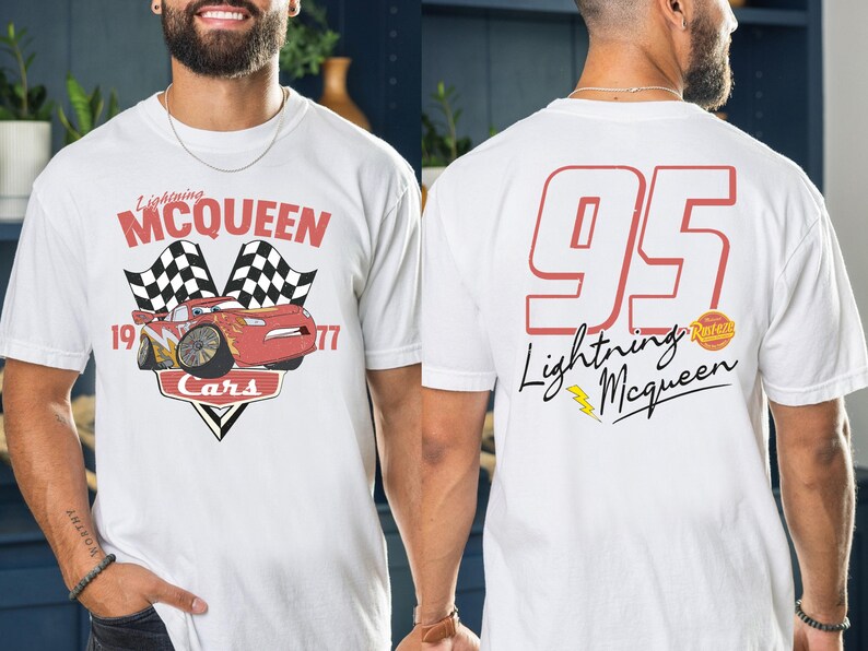 Lightning McQueen Cars Shirt, Disney Pixar T-Shirt, Piston Cup Champion Shirt, Disneyland Vacation Tee, Disney Car Race Tee, Cars Land Shirt