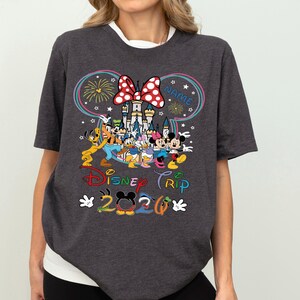 Disney Trip 2026 Shirt, Custom Mickey and Minnie T-Shirt, Disneyland Family Vacation Shirt, Walt Disney World 2026 Tee, Disney Castle Shirt