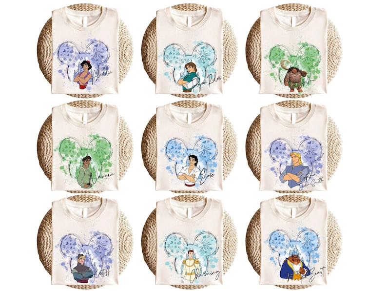 Camiseta de todos los personajes, camiseta de Mickey y sus amigos, camiseta, camiseta, camiseta de princesa, camiseta a juego para toda la familia. imagen 6