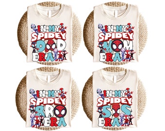 Spidey Mom & Dad Matching Shirt,  Mama And Dada Shirt, Superhero Mommy And Daddy Shirt, land Family Vacation Shirt