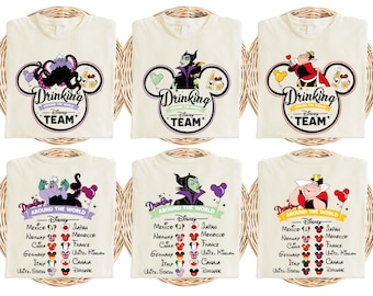 Villain Drinking Around The World Team Shirt, Disney World Food and Wine Festival T-Shirt, Disneyland Girls Vacation Sweatshirt