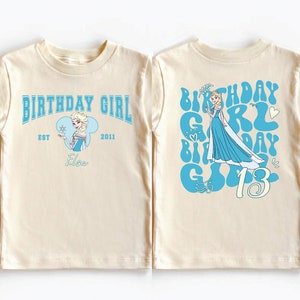Custom Princess Elsa Birthday Girl Shirt,  Frozen Toddler Shirt, land Frozen Kids Shirt, 2025 Girls Birthday Trip Tee