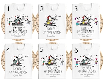 Father of Nightmares Shirt, Custom Nightmare T-Shirt, Disney Father's Day Shirt, Jack and Sally Family Tees, Disney Spooky Daddy T-Shirt