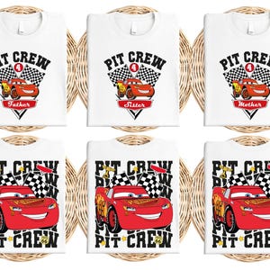 a set of four t - shirts with cars on them