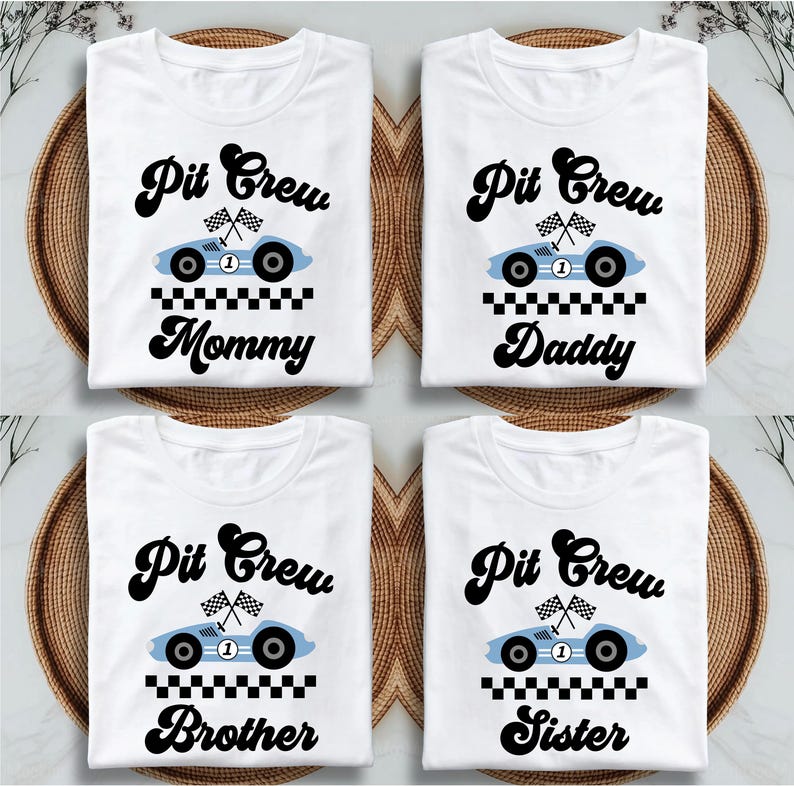 Fast One Pit Crew Birthday Shirt, Car Race Birthday T-shirt, Birthday Boy Tee, Family First Birthday Party Sweatshirt, Fast One 1st Birthday Crewneck
