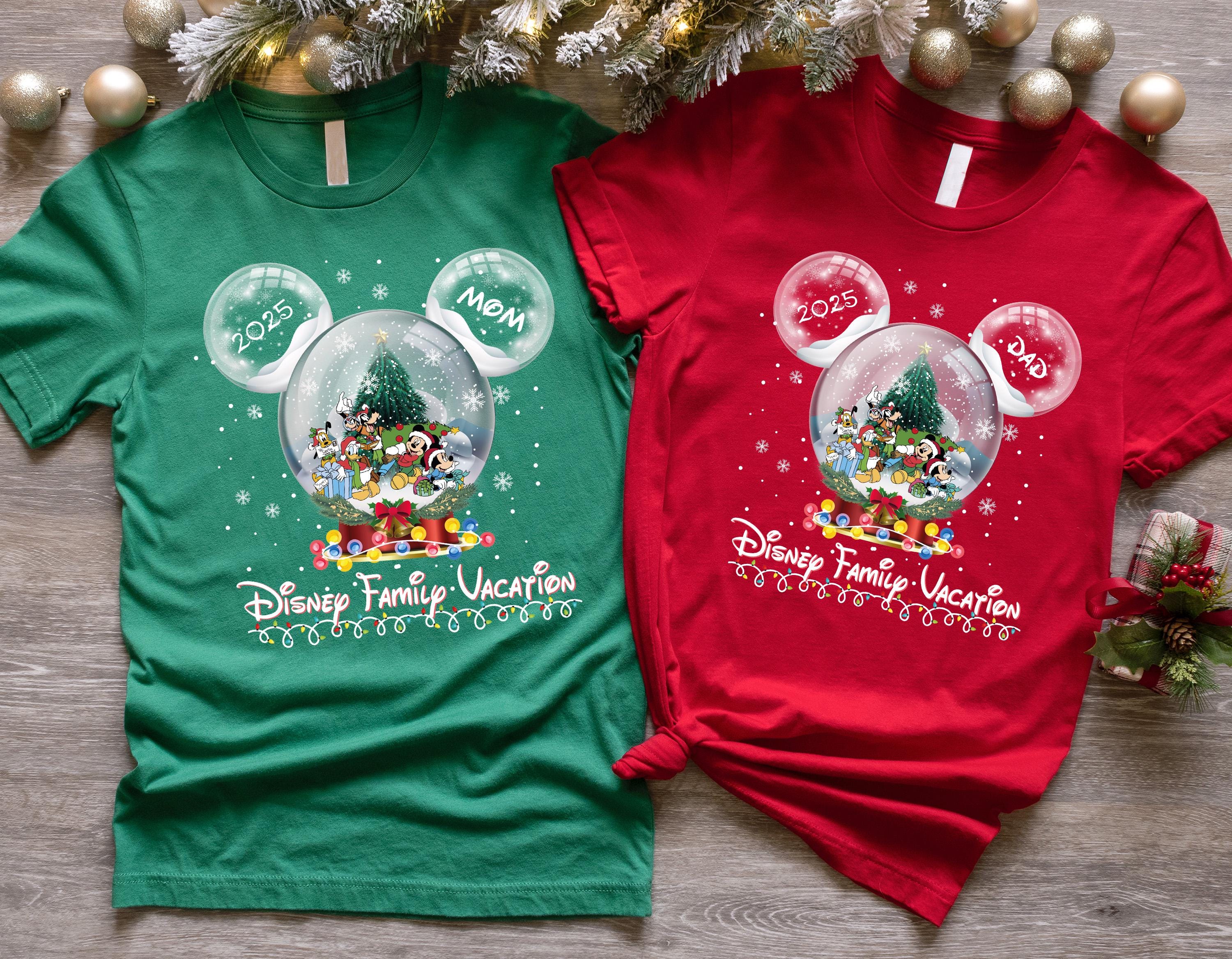 Mickey Christmas Shirt, Custom Disney Family Vacation Xmas Sweatshirt,  Mommy 2025 Xmas Shirt, Mickey Ears Xmas Tee, WDW Xmas Gift Tee