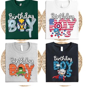 Avengers Birthday Boy Shirt, Custom Disney Superhero T-Shirt, Marvel Themed Birthday Tee, Spider Man Hulk Thor Captain America Sweatshirt