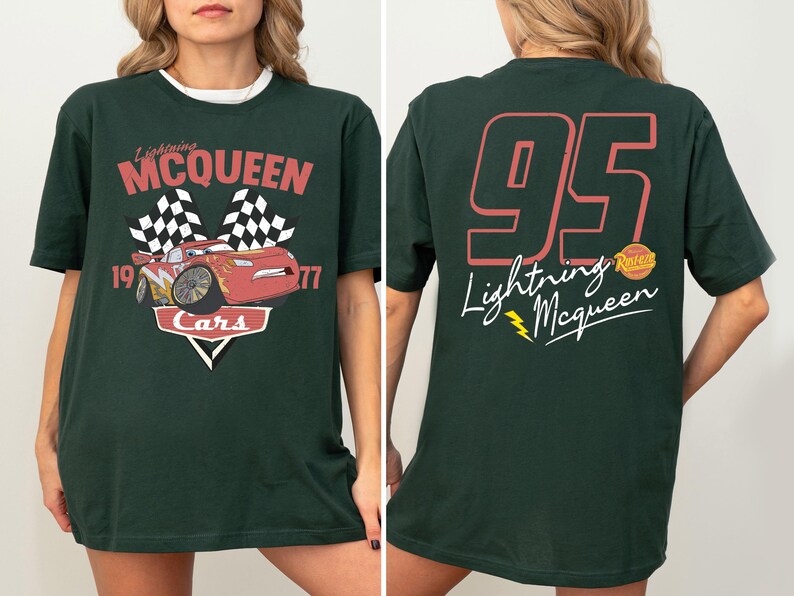 Lightning McQueen Cars Shirt, Pixar McQueen 95 T-shirt, Piston Cup Champion Tee, Retro Cars Land Sweatshirt, land Boys Vacation Crewneck