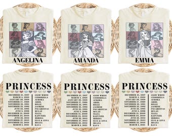 Prinzessin Urlaub Shirt, Land Mädchen Reise T-shirt, Prinzessin Elsa Anna T-Shirt, Prinzessin Belle Ariel Sweatshirt, Prinzessin Rapunzel Aurora Rundhalsausschnitt