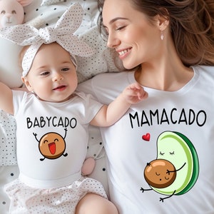 Mamacado Babycado Shirt, Mom and Me Shirt, New Daddy Papacado Shirt, Baby Shower Shirt, Dad to be Shirt, Mom to be Gift, Family Matching Tee
