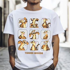 Shirt Disney Tigger Moods, Winnie The Pooh Movie Tee, Tigger Gift Shirt, Disney familie-uitstapje, T-shirt Tigger Lover, Shirt Magic Kingdom