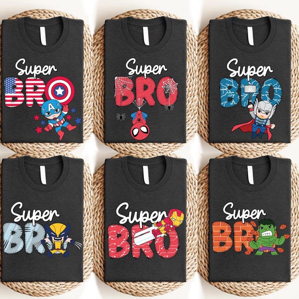 Avengers Super Bro Shirt, Disney Marvel Brother T-shirt, Superhero Matching Bro Tee, Disney Brother Sweatshirt, Avengers Super Bro Hoodie